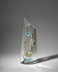 'Big Bang' by Ján Zoričák, fused and polished glass, engraved 'Zoritchak 2013', offered Jun 2024