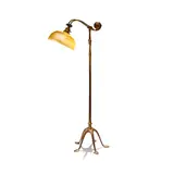 Counterbalance Floor Lamp by Tiffany Studios, dore bronze, Favrile glass shade, underside of base stamped 'TIFFANY STUDIOS NEW YORK 468', shade incised 'L, sold Mar 2024