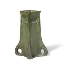 Teco Pottery, Rare Vase, designed by Harold Hals, model 259, glazed earthenware, impressed twice 'TECO' and incised '259'