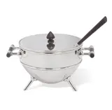 Tureen and Ladle by Christopher Dresser, by Alessi, sterling silver, ebonized wood, offered Mar 2024