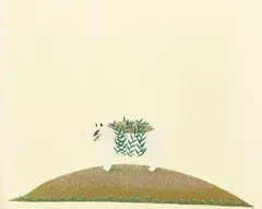 Clare Rojas, Untitled (Animal on Green)