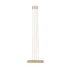 Sounds Fine From 4 In Line (Sound Sculpture) by Val Bertoia, B-2835, 4 brass cat-tail tops in line silvered to beryllium copper rods silvered to brass base, sold Mar 2024