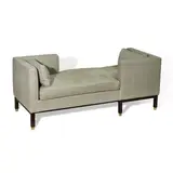 Edward Wormley, Tete-a-Tete, model 5944 for Dunbar, mahogany, upholstery, brass