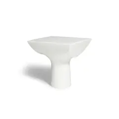 Inca Side Table by Eric Schmitt, for Christian Liaigre, white ceramic, stamped 'E, sold Mar 2024