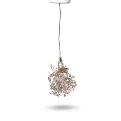Wednesday Light by Tord Boontje, etched metal, lightbulb, fabric cord, offered Mar 2024