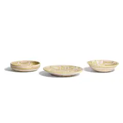 Two Bowls and a Plate by Guido Gambone, glazed stoneware, signed 'GAMBONE ITALY' and with donkey mark on underside of each, sold Mar 2024