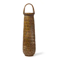 Kosuge Kogetsu, Untitled (Flower Basket), arrow and hobi bamboo, rattan