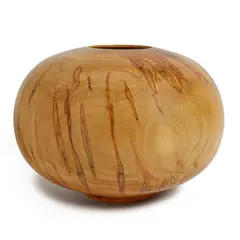 Edward Moulthrop, Leopard Maple Globe, turned leopard maple, incised 'ED MOULTHROP/ LEOPARD MAPLE/ ACER RUBRUM/ 908810' and branded with artist's mark on underside