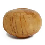 Edward Moulthrop, Leopard Maple Globe, turned leopard maple, incised 'ED MOULTHROP/ LEOPARD MAPLE/ ACER RUBRUM/ 908810' and branded with artist's mark on underside