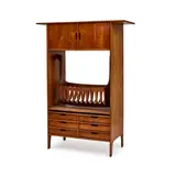 Sam Maloof, Cradle Hutch, walnut, signed 'Made in 1971 / Sam Maloof / Woodworker' with copyright symbol