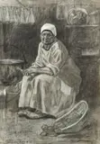 Félicien Rops, L'éplucheuse de pommes de terre (ou la vieille Kate, Bruges)