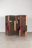 Marcel-Louis Baugniet, Paravent pour la danseuse Akarova (Marguerite Acarin), quatre panneaux, tissu, cadres en bois, 1923, Folding screen for the dancer Akarova (Marguerite Acarin), four panels, fabric, wooden frames, 1923