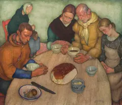 Anto Carte, Bénédicité, Oil on canvas