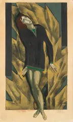 Anto Carte, Projet de décor et de costume pour le Martyre de Saint Sébastien (Claude Debussy), Gouache sur papier