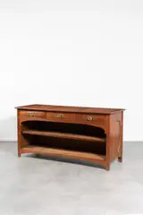 Gustave Serrurier-Bovy, Cabinet, 1896, Mahogany, brass hinges and handles, opening with three drawers under the top