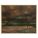Antonio López Oliver, Paisaje lluvioso, óleo sobre tela