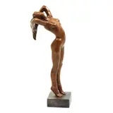 SIGLO XX by Desnudo Femenino, Bronce, patinado en color marrón y gris, offered Oct 2024