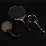 Lupa y Espejos de Mano, SIGLO XX, Plata, metal plateado y bronce; modelos diferentes