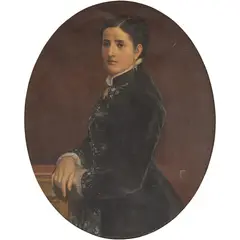 Victor de Fauque de Jonquieres, RETRATO DE DAMA, Óleo sobre tela