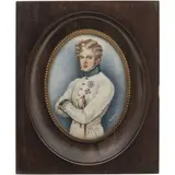 Benoit Gebelin, RETRATO DE NAPOLEÓN II, Óleo sobre lámina de marfil