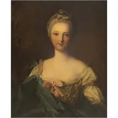 Jean-Marc Nattier, RETRATO DE DAMA, Óleo sobre tela