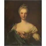 Jean-Marc Nattier, RETRATO DE DAMA, Óleo sobre tela
