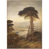 Vista de Glasgow, ESCOCIA, CA., 1854, Óleo sobre madera