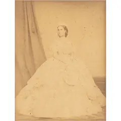 Giussepe Malovich, EMPERATRIZ CARLOTATRIESTE, ITALIA, CA., 1864, Fotografía albúmina montada sobre cartón