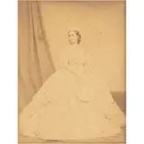 Giussepe Malovich, EMPERATRIZ CARLOTATRIESTE, ITALIA, CA., 1864, Fotografía albúmina montada sobre cartón