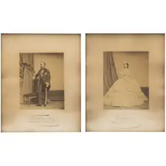 Giussepe Malovich, EMPERADORES MAXIMILIANO Y CARLOTA, Fotografías albúminas montadas sobre cartón