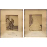 Giussepe Malovich, EMPERADORES MAXIMILIANO Y CARLOTA, Fotografías albúminas montadas sobre cartón