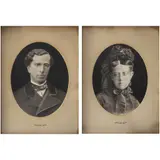 Álvaro Pruneda, RETRATOS DE MATRIMONIO, Lápiz de grafito sobre papel con detalles en óleo