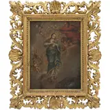 Virgen del Apocalipsis, MÉXICO, SIGLO XVIII, Óleo sobre lámina de cobre