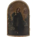 MÉXICO, SIGLO XVIII by Puerta de Sagrario Con Buen Pastor, Óleo sobre madera, sold Oct 2024
