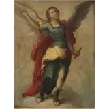 San Miguel Arcángel, MÉXICO, SIGLO XVIII, Óleo sobre lámina de cobre