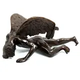 Juan de Dios, ÁNGEL CAÍDO, Bronce, patinado en color marrón