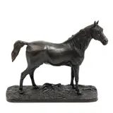 Caballo (de Pie)*, FRANCIA, SIGLO XX, Hierro, patinado en color marrón tipo bronce