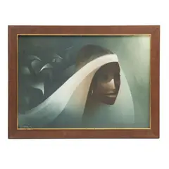 Jorge Edgardo Ramírez, Rostro de mujer, Óleo sobre tela