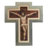 Firmado Benavides M, Cristo Crucificado, 2004, Óleo sobre tela