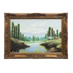 David Toledo, Los volcanes desde Xochimilco, 1984, Óleo sobre tela