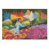 Niñas con Palomas by Trinidad Osorio, Litografía Offset, sold Oct 2024