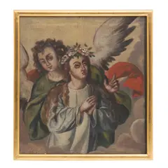 Santa, MÉXICO, SIGLO XVIII, Óleo sobre tela