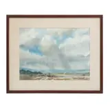 Antonio López Oliver, Paisaje con nubes, Acuarela sobre papel