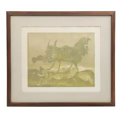 Teódulo Romulo, Chat qui mange des poissons (El gato que come pescado), 1978, Serigrafía E. A. 7