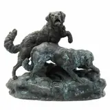 Perros de Caza*, FRANCIA, PRINCIPIOS DEL SIGLO XX, Bronce, patinados en color negro