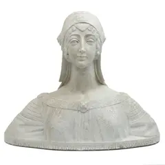 Busto de Vittoria Corvinia Cornelii, ITALIA, PRINCIPIOS DEL SIGLO XX, Mármol blanco