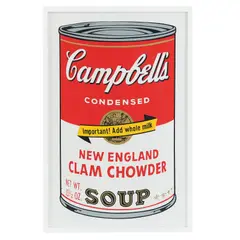Andy Warhol, II. 57: Campbell's New England clam chowder soup, Serigrafía sin número de tiraje