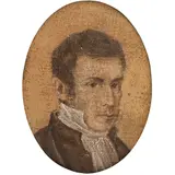 MÉXICO, SIGLO XIX by Retrato del Insurgente Pedro Moreno, Óleo sobre cartoncillo, sold Sep 2024