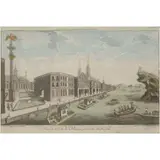 Daumont Jean-francois, VUE DE LA VILLE DU MEXIQUE PRISE DU CÔTÉ DU LAC, Grabado coloreado