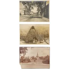 CALLE EN TACUBA / CASA INDÍGENA EN EL TRÓPICO / MONUMENTO A CUAUHTÉMOC EN LA CIUDAD DE MÉXICO by Ernst Hugo Brehme, Fotografías, offered Sep 2024
